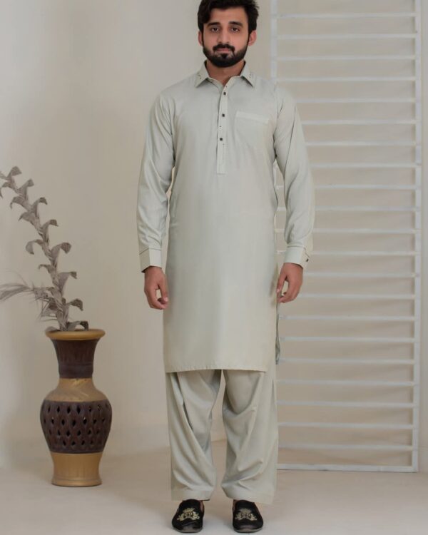 GREEN Light Green Wash & Wear Kameez Shalwar – Timeless Elegance & Comfort - Image 3